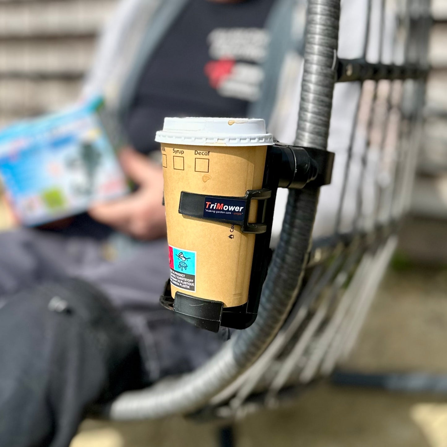 TriMower Bottle Drink Holder: Push Button Fix