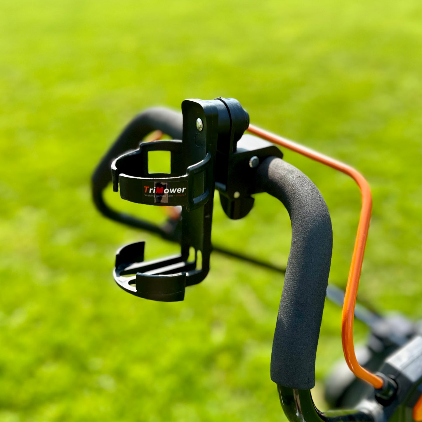 TriMower Bottle Drink Holder: Push Button Fix
