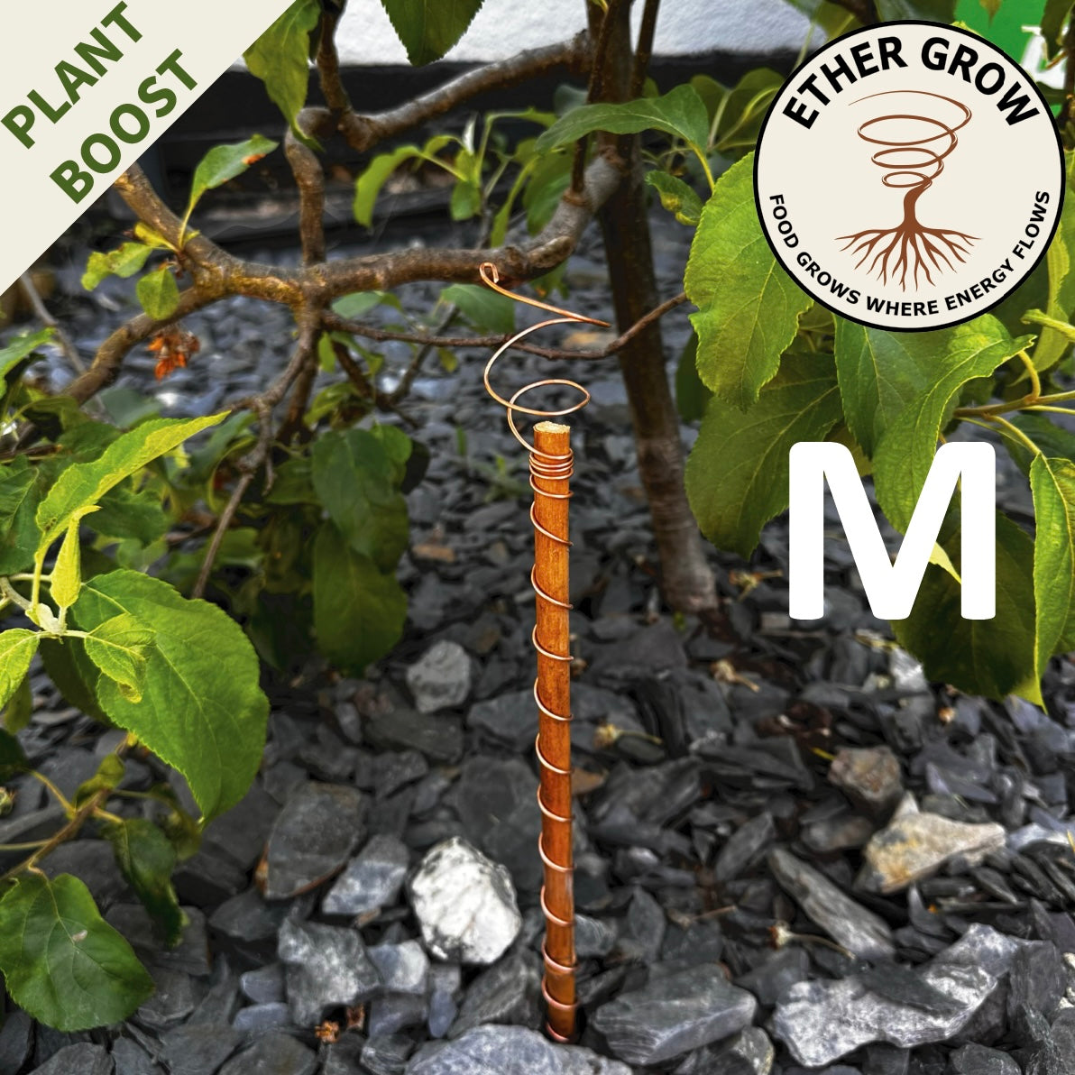 M - 18” / 45cm Ether-Grow Antenna Solid 100% Copper & Real Bamboo
