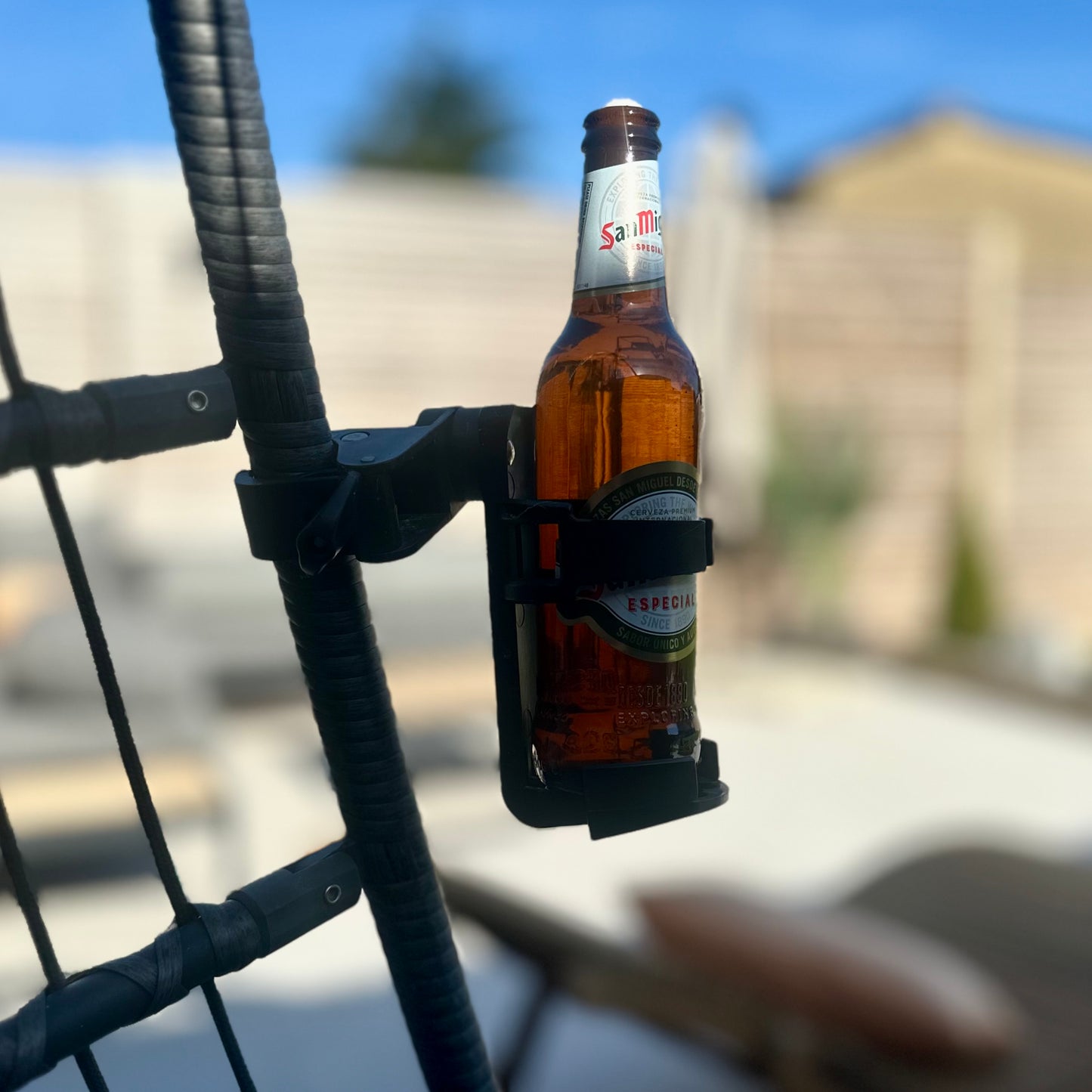 TriMower Bottle Drink Holder: Push Button Fix