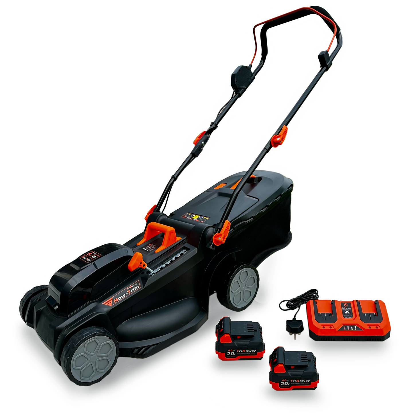 TriMower SMJ430 Lawnmower: 40v Cordless Mower - 4Ah 60minute - 43cm/17”