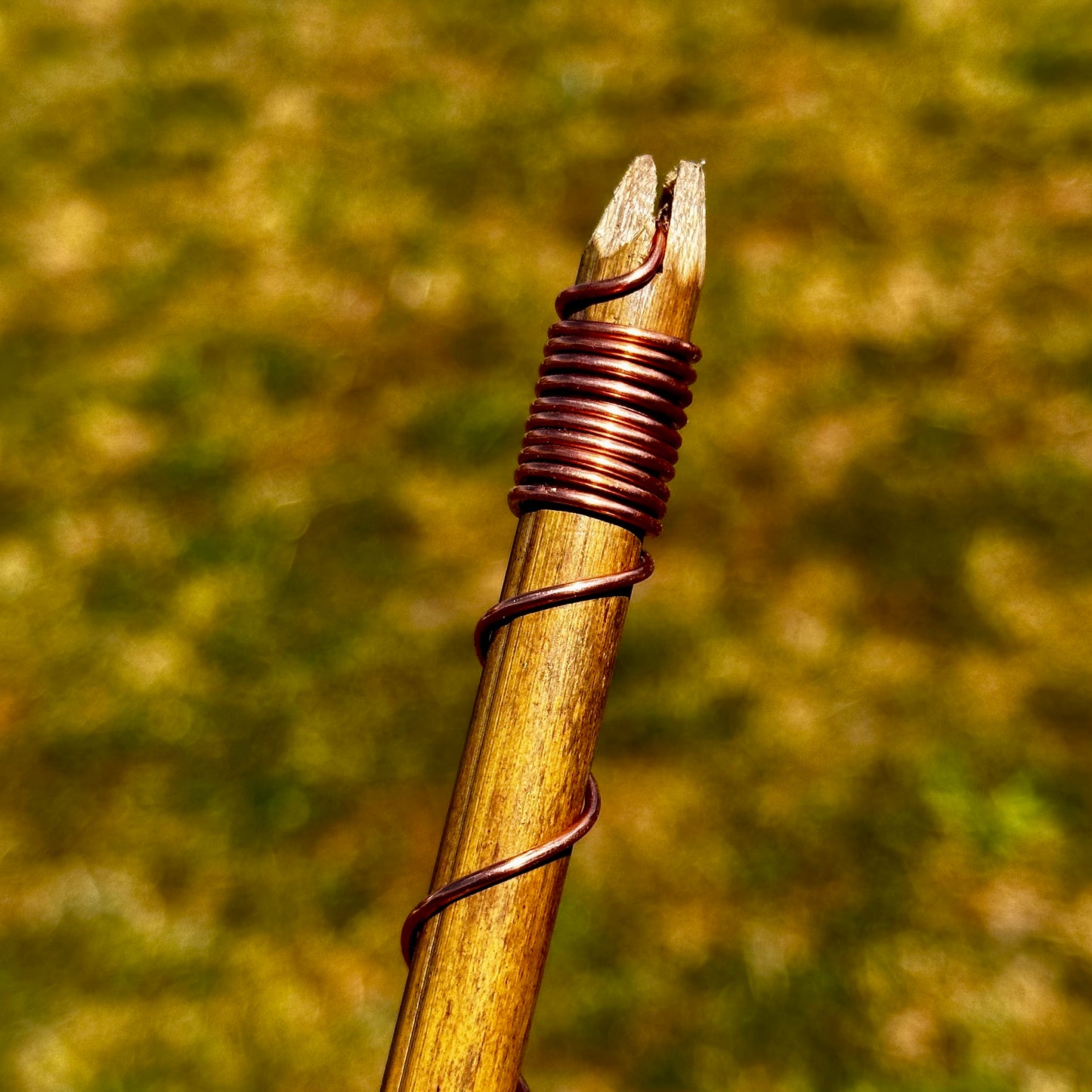 M - 18” / 45cm Ether-Grow Antenna Solid 100% Copper & Real Bamboo