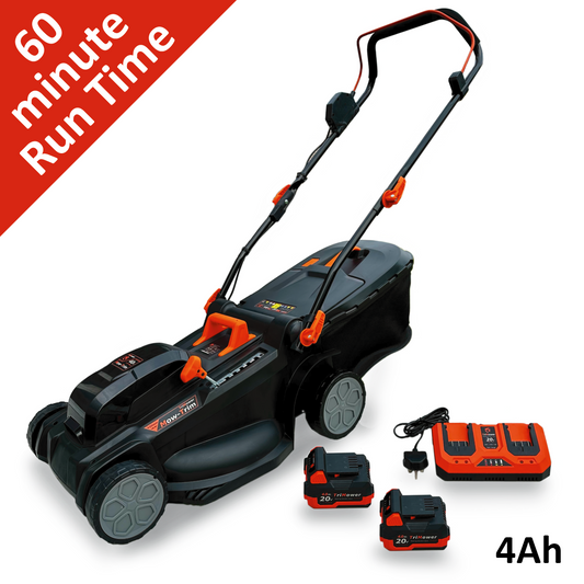 TriMower SMJ430 Lawnmower: 40v Cordless Mower - 4Ah 60minute - 43cm/17”