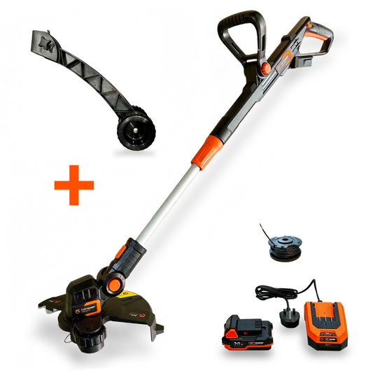 TriMower SMC300 GOLD + Ez Wheels: Cordless Edge Trimmer 20v - 30cm/12”